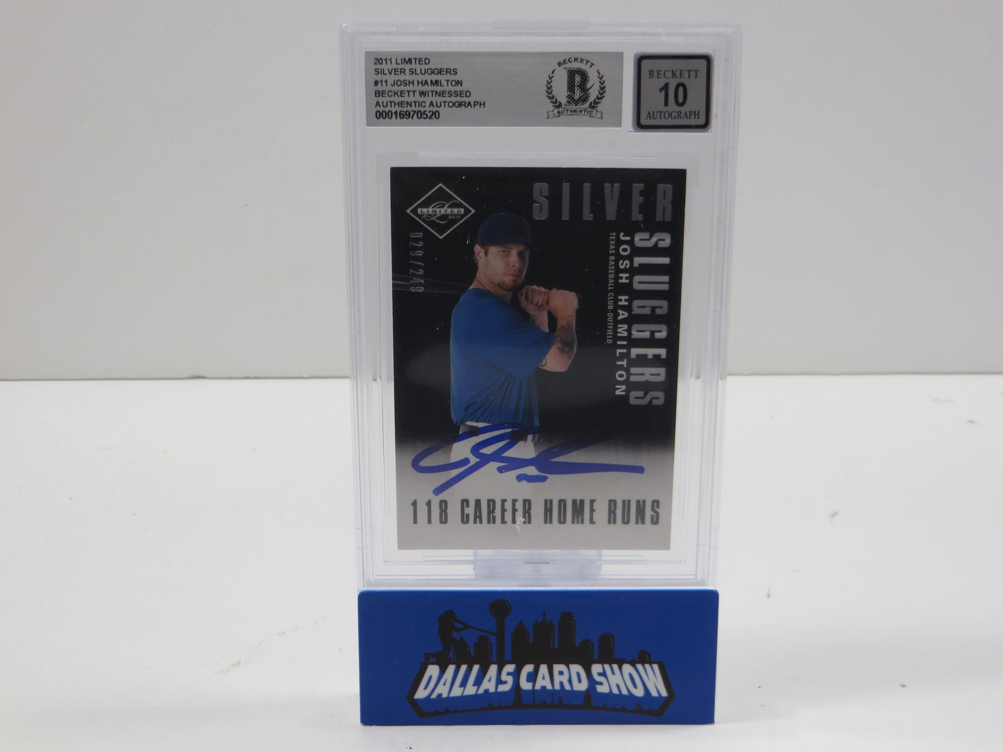 2011 LIMITED SILVER SLUGGERS #11 JOSH HAMILTON BGS 10 AUTO
