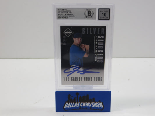 2011 LIMITED SILVER SLUGGERS #11 JOSH HAMILTON BGS 10 AUTO