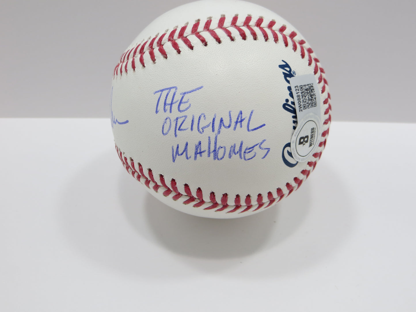 PAT PATRICK MAHOMES SR SIGNED OML BASEBALL Twins w/MVP THE ORIGINAL BAS