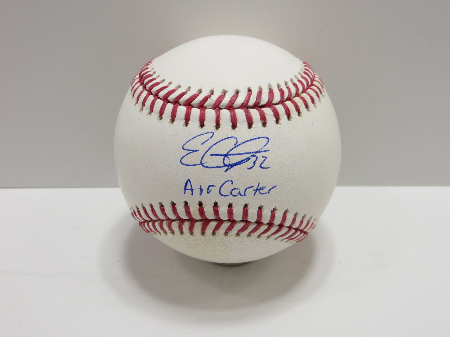 EVAN CARTER TEXAS RANGERS SIGNED Rawlings OML Baseball w/Air Carter BAS