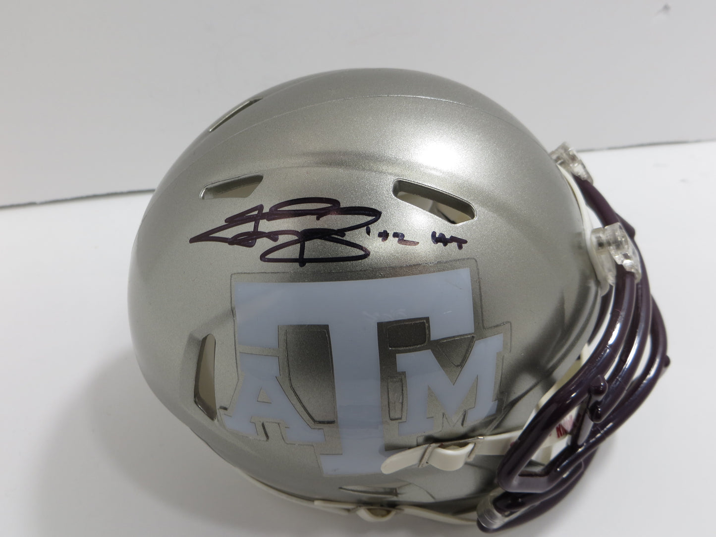 JOHNNY MANZIEL SIGNED TEXAS A&M AGGIES FLASH MINI HELMET w/Heisman JSA COA
