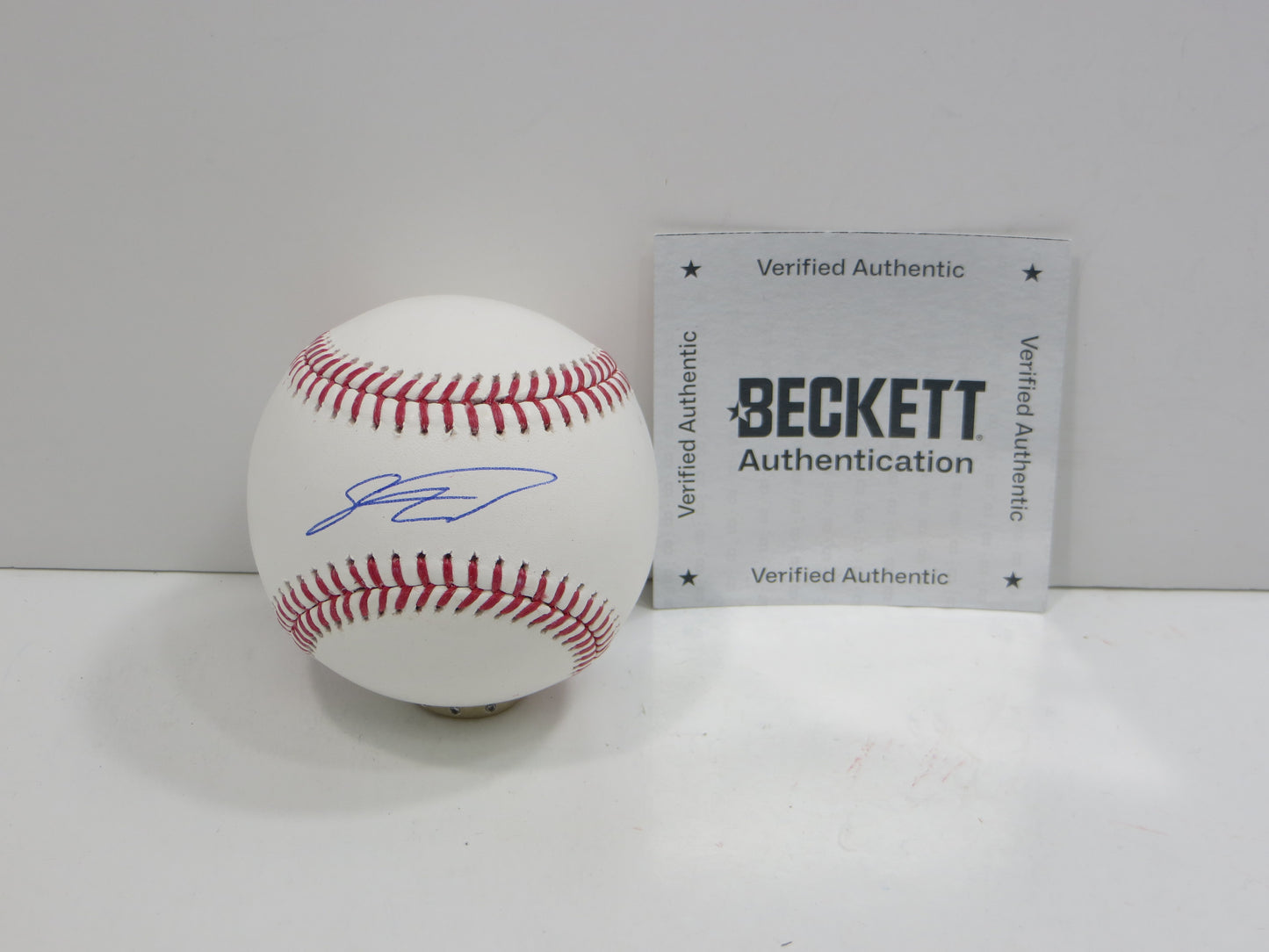 SEBASTIAN WALCOTT TEXAS RANGERS SIGNED RAWLINGS OML BASEBALL BAS COA