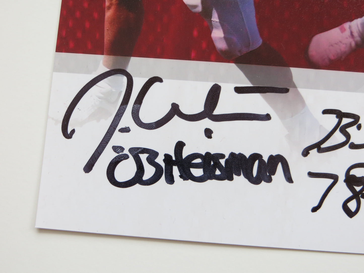 OKLAHOMA SOONERS HEISMAN BILLY SIMS STEVE OWENS JASON WHITE SIGNED 8x10 BAS