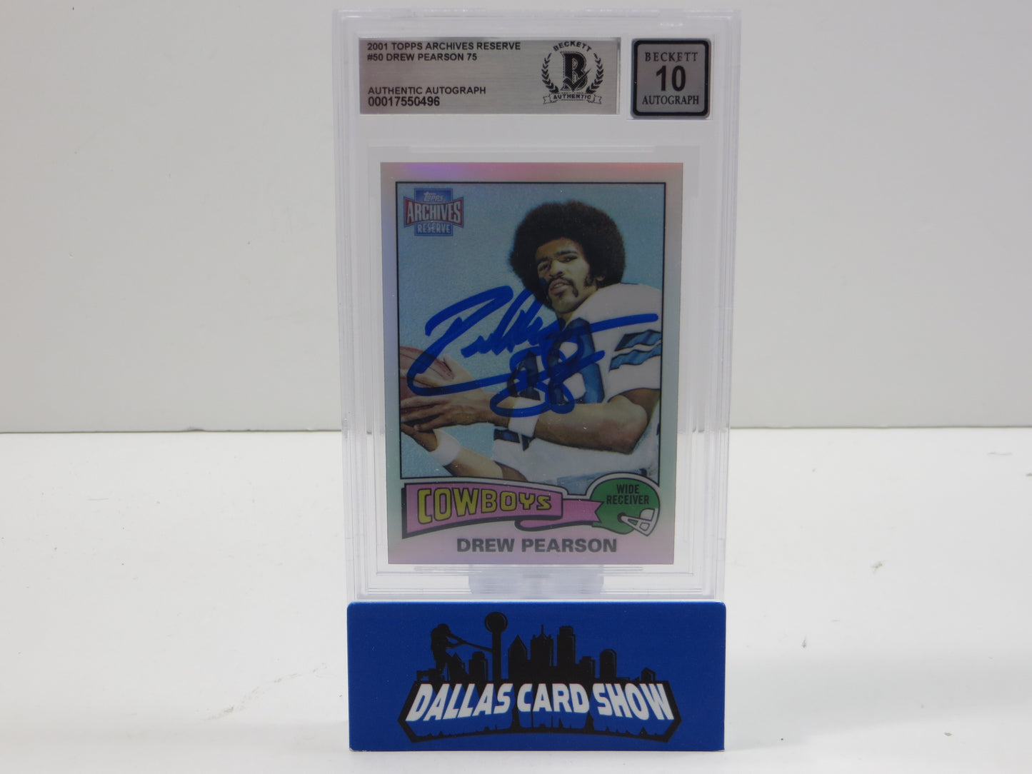 2001 TOPPS ARCHIVES RESERVES #50 DREW PEARSON 75 BGS 10 AUTO