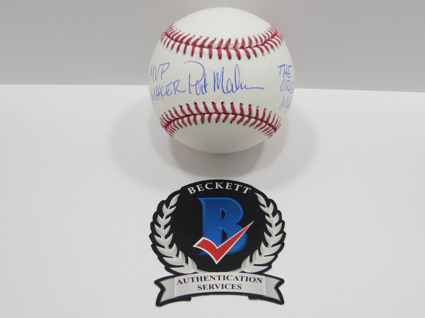 PAT PATRICK MAHOMES SR SIGNED OML BASEBALL Twins w/MVP THE ORIGINAL BAS