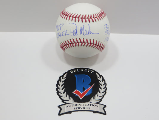 PAT PATRICK MAHOMES SR SIGNED OML BASEBALL Twins w/MVP THE ORIGINAL BAS