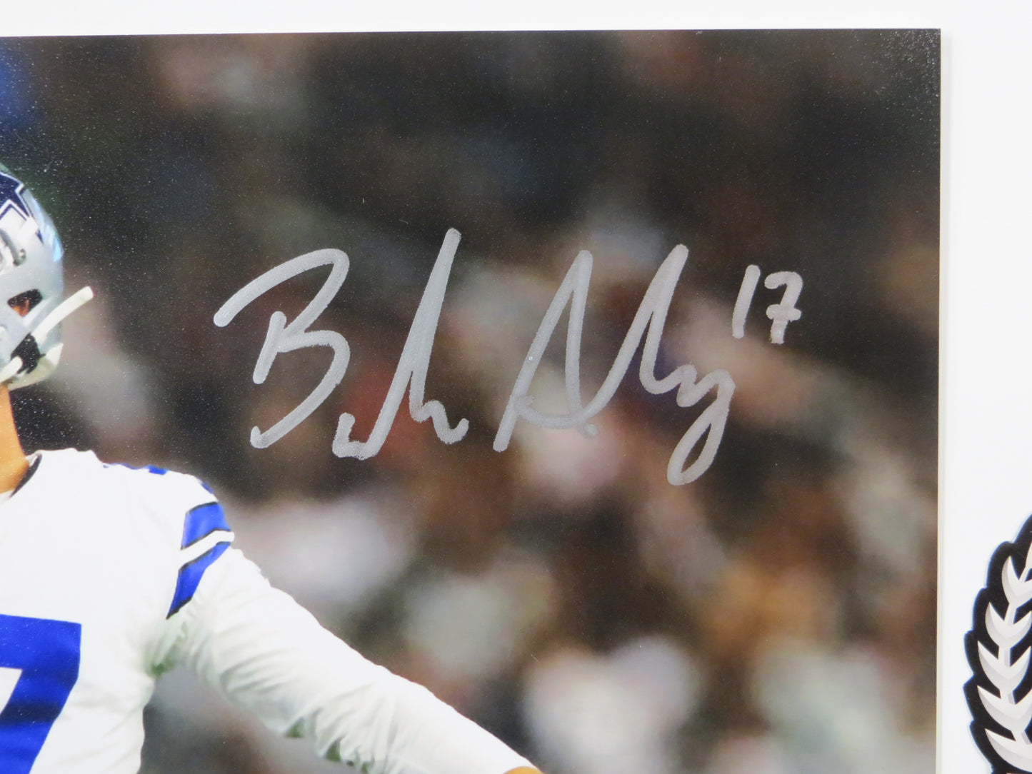 BRANDON AUBREY DALLAS COWBOYS SIGNED 8x10 PHOTO Notre Dame Fighting Irish BAS