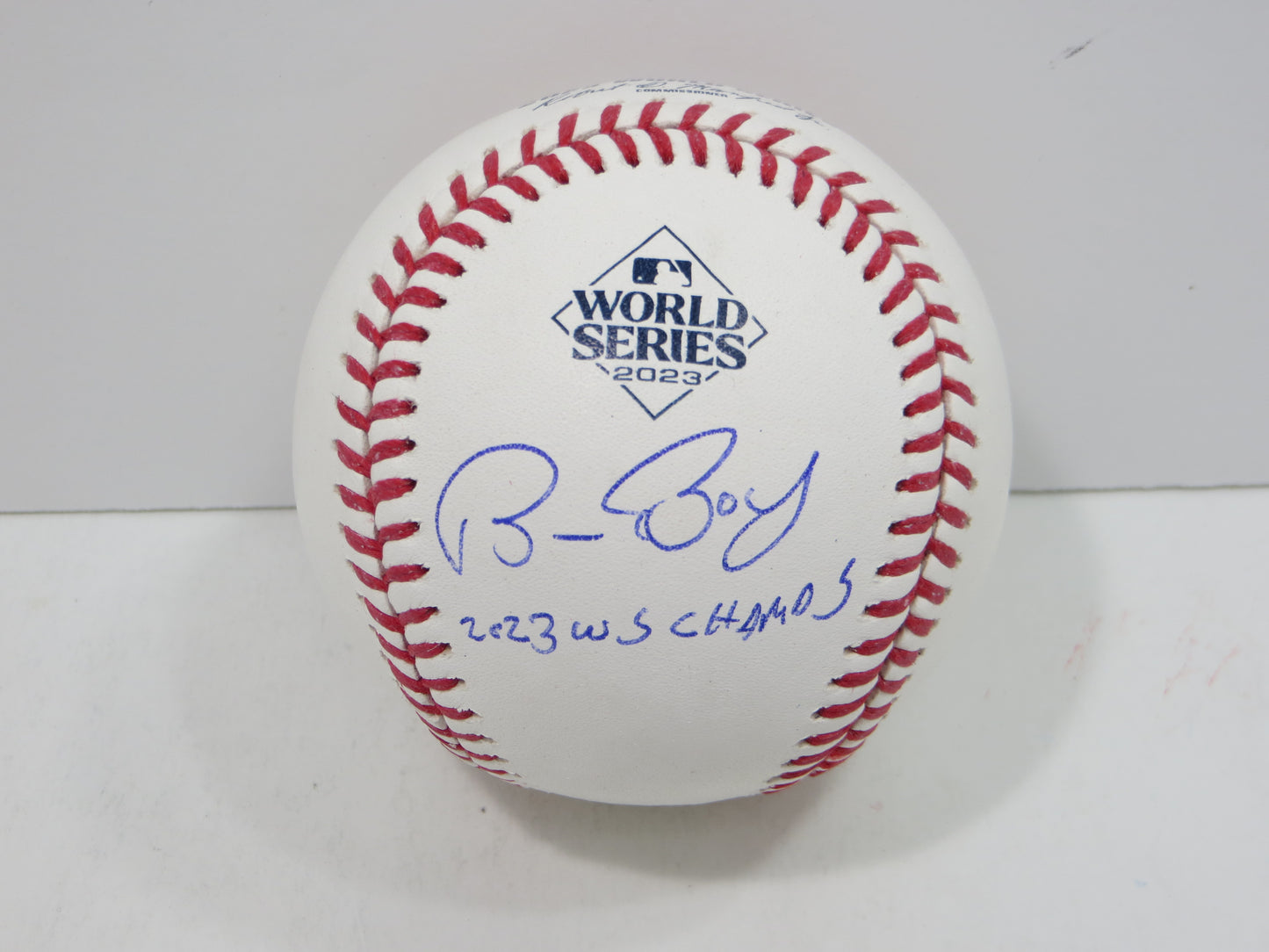 BRUCE BOCHY SIGNED Rawlings 2023 World Series BASEBALL w/INSC Texas Rangers JSA