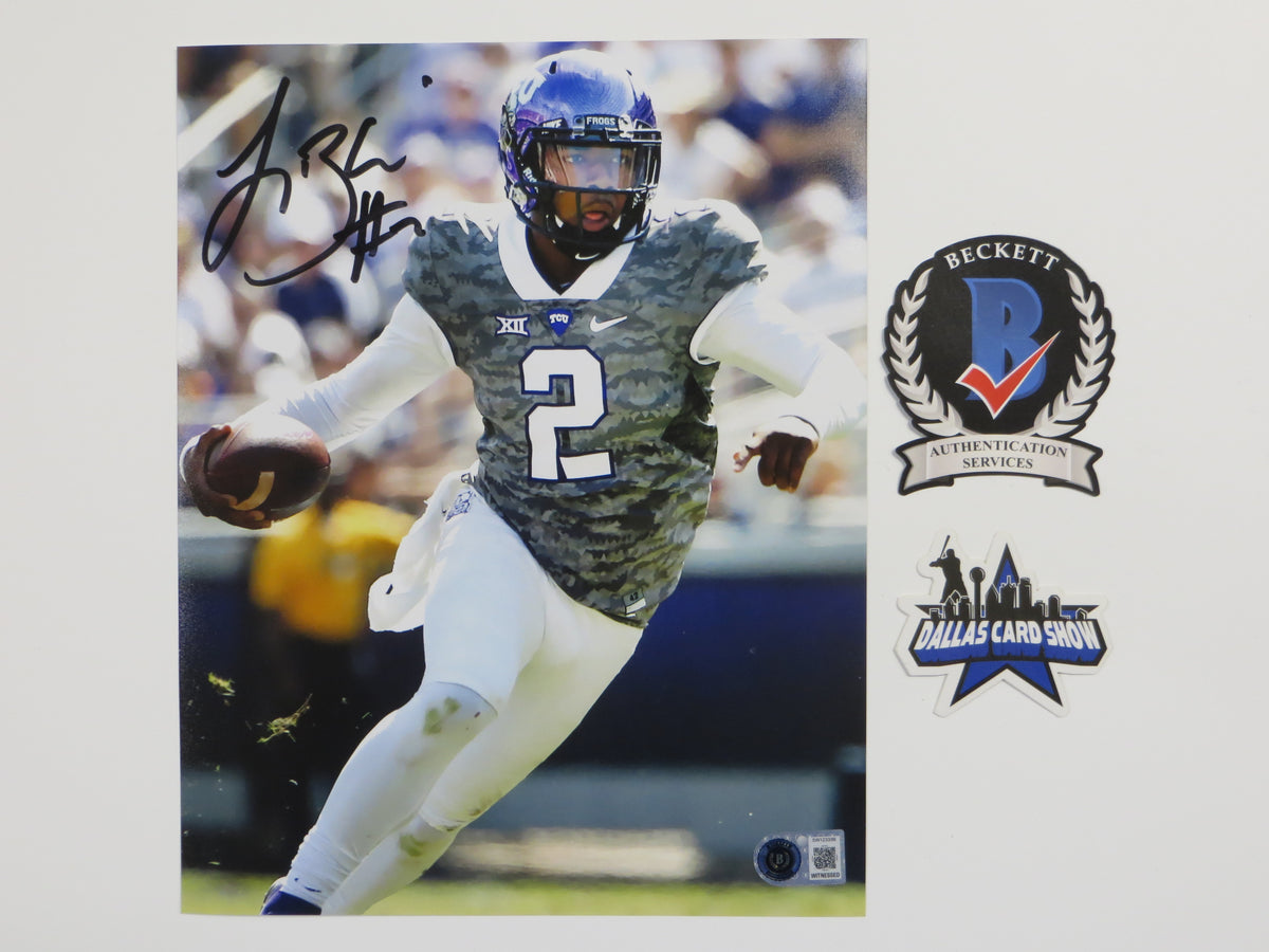 TREVONE BOYKIN TCU HORNED FROGS SIGNED 8x10 PHOTO Camo Grey Jersey BAS