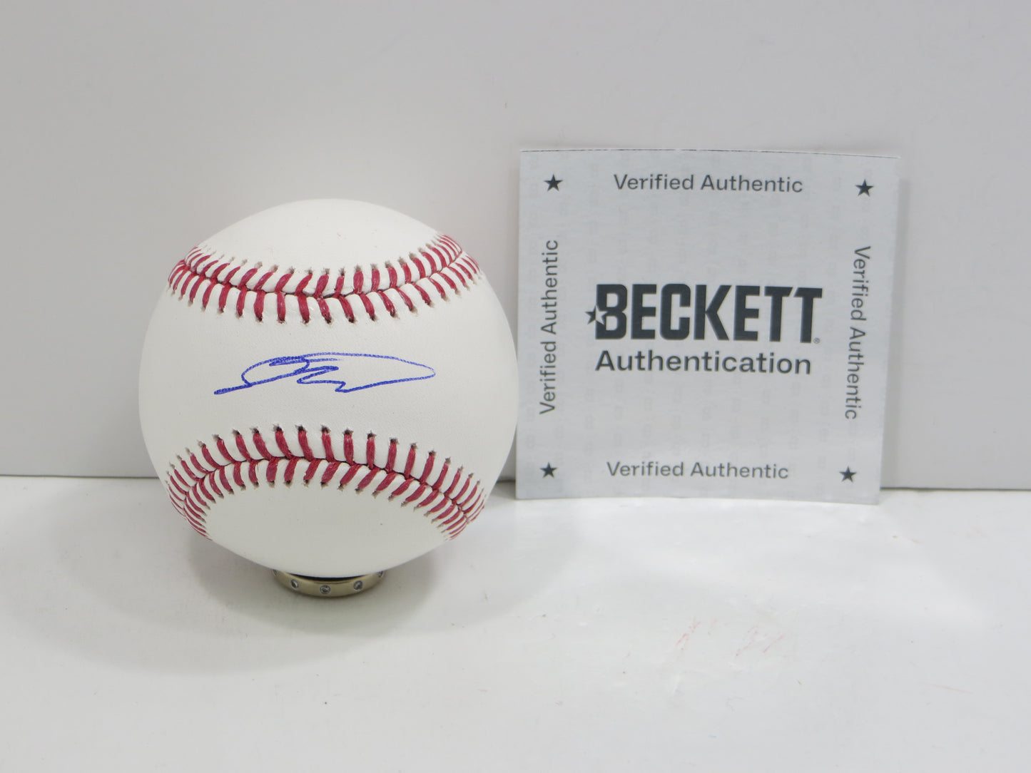 SEBASTIAN WALCOTT TEXAS RANGERS SIGNED RAWLINGS OML BASEBALL BAS COA