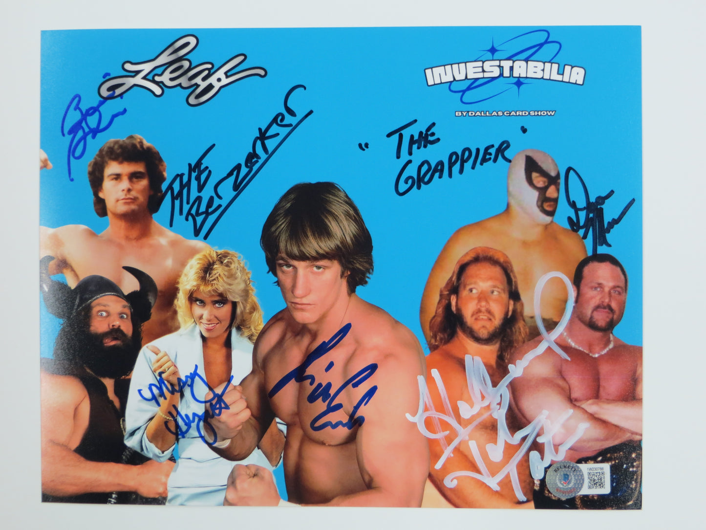 INVESTABILIA by the DALLAS CARD SHOW SIGNED 8x10 Blue PHOTO Von Erich +MORE BAS
