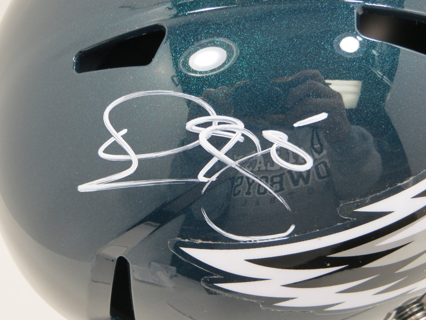 DONOVAN McNABB PHILADELPHIA EAGLES SIGNED SPEED FULL SIZE HELMET Schwartz