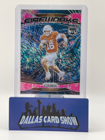 2025 Panini Prizm NIL #F-AM Arch Manning Pink Camo Fireworks