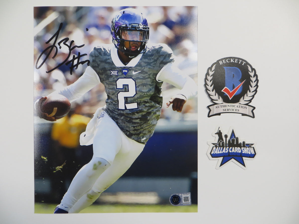 TREVONE BOYKIN TCU HORNED FROGS SIGNED 8x10 PHOTO Camo Grey Jersey BAS