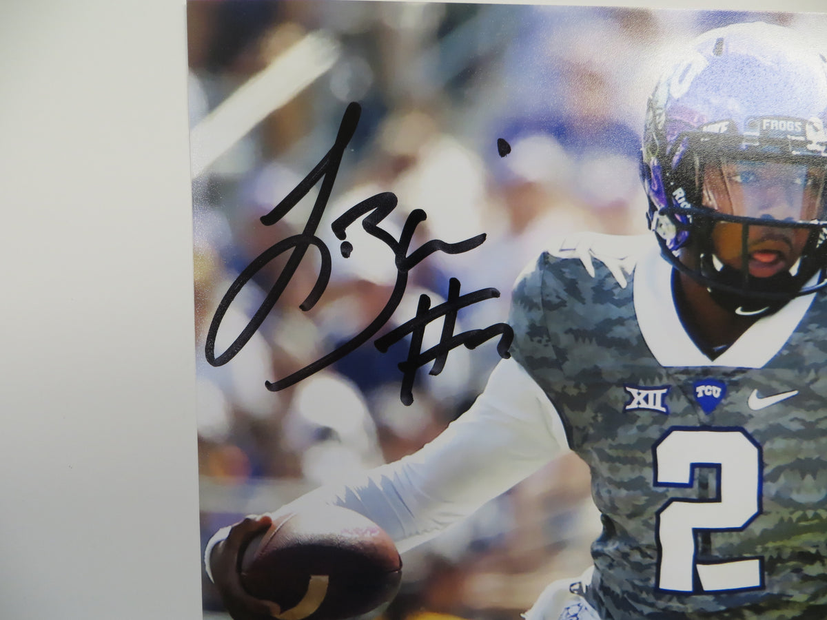 TREVONE BOYKIN TCU HORNED FROGS SIGNED 8x10 PHOTO Camo Grey Jersey BAS