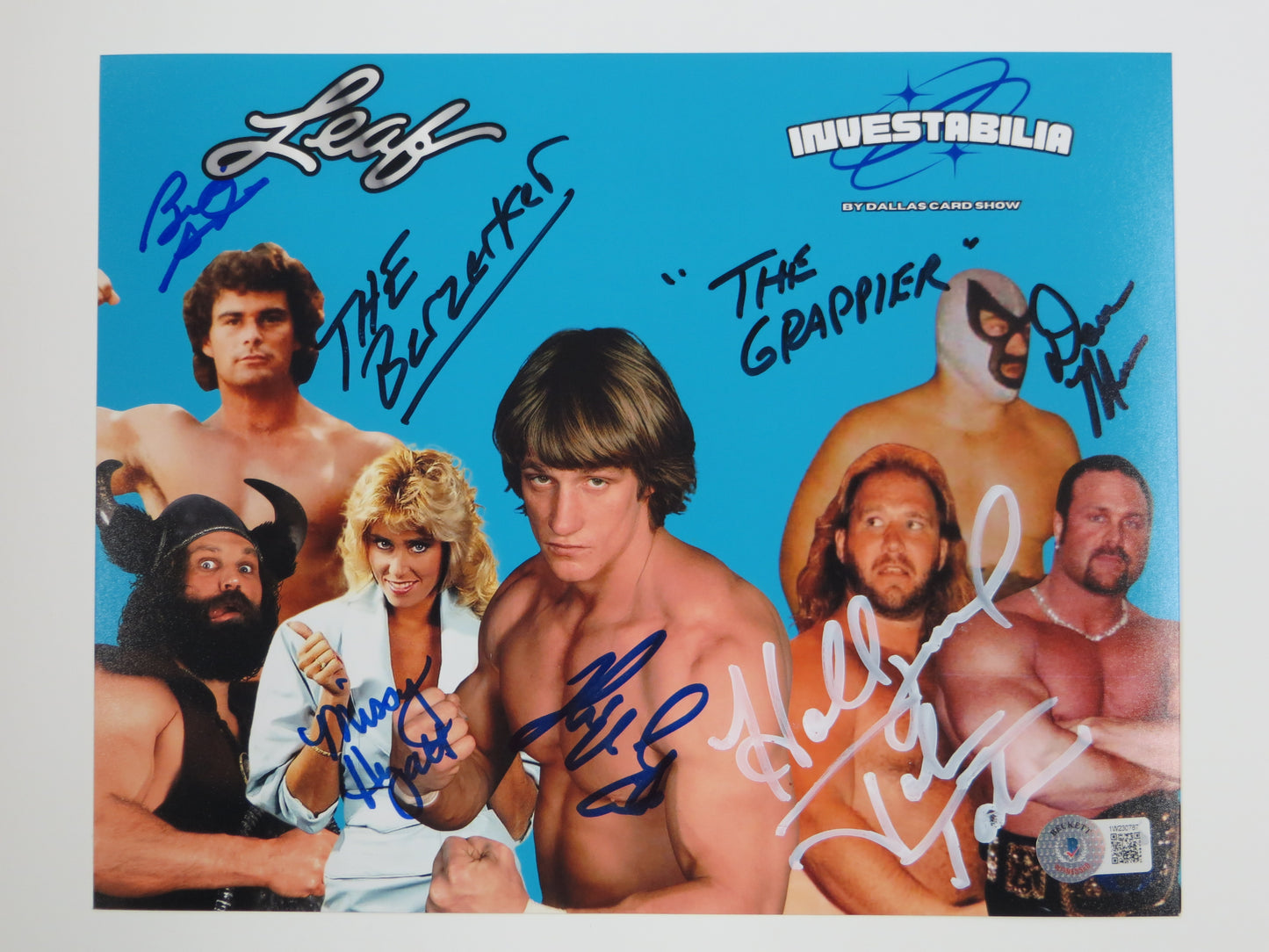 INVESTABILIA by the DALLAS CARD SHOW SIGNED 8x10 Blue PHOTO Von Erich +MORE BAS