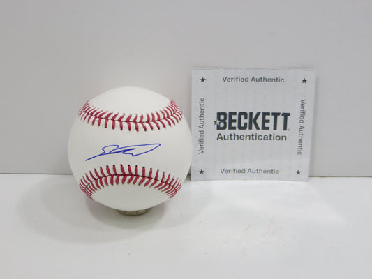 SEBASTIAN WALCOTT TEXAS RANGERS SIGNED RAWLINGS OML BASEBALL BAS COA