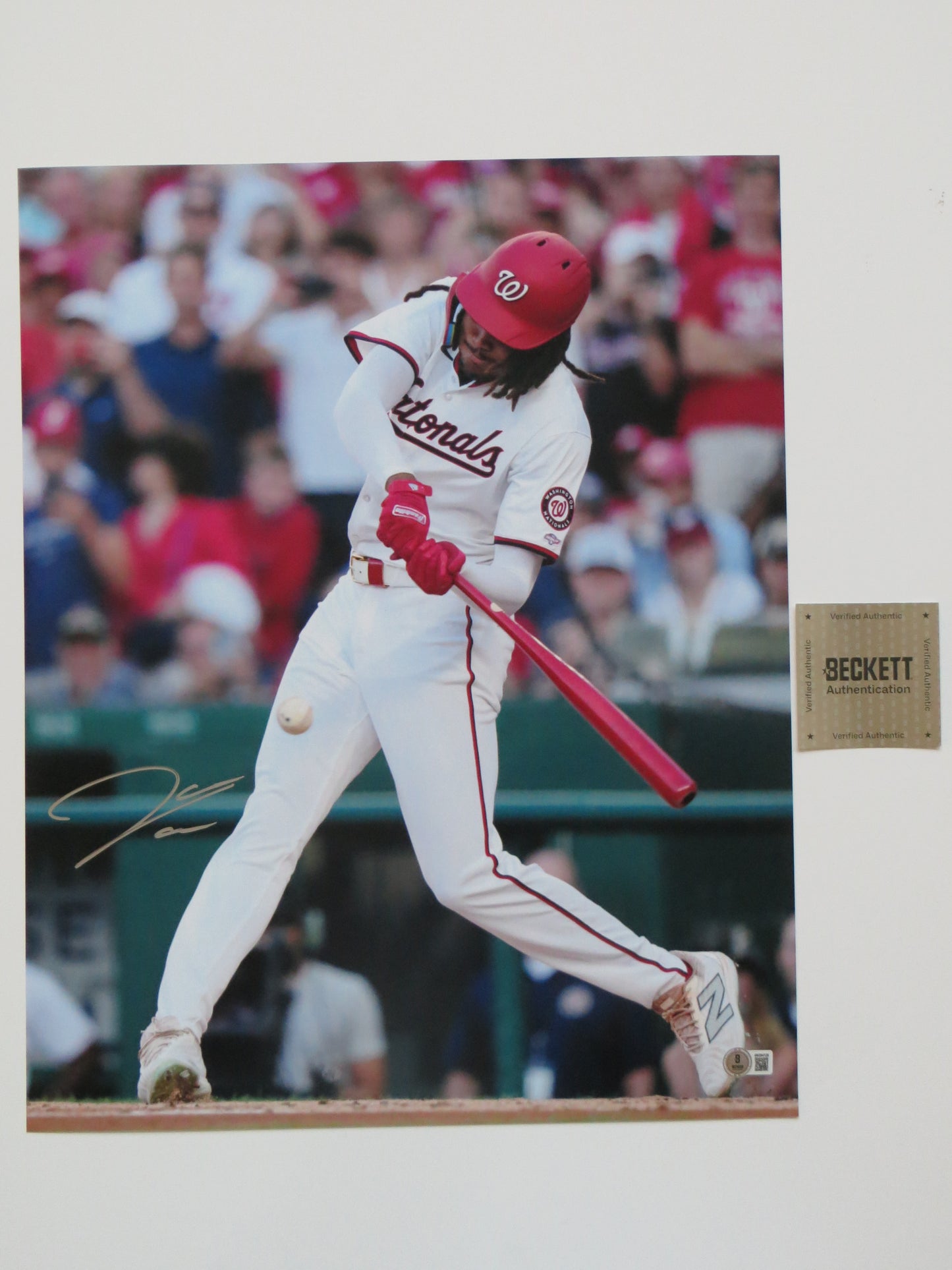 JAMES WOOD WASHINGTON NATIONALS SIGNED 16x20 PHOTO Home Uniform BAS