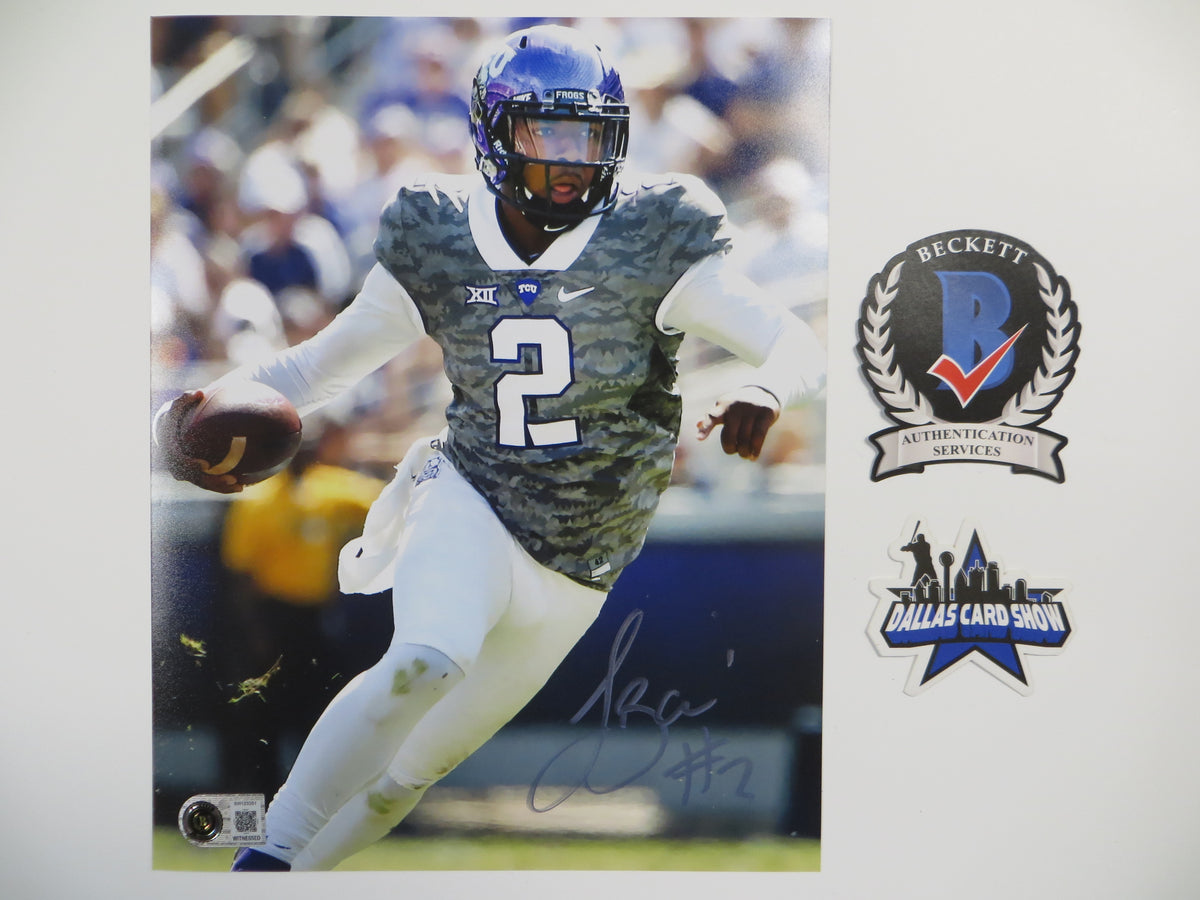 TREVONE BOYKIN TCU HORNED FROGS SIGNED 8x10 PHOTO Camo Grey Jersey BAS