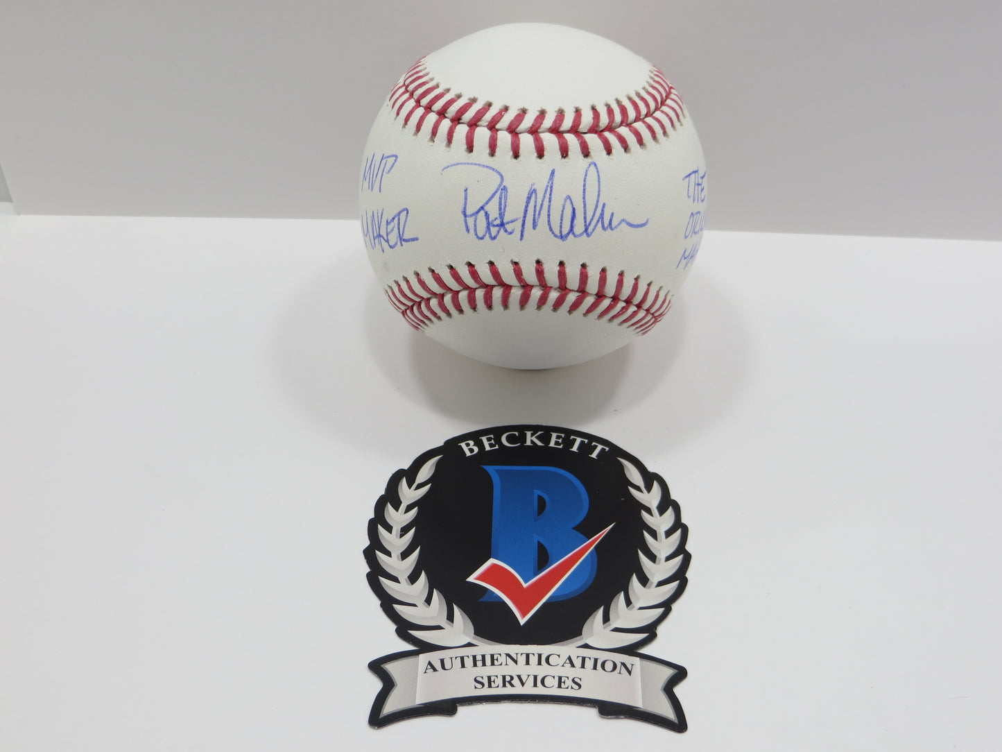 PAT PATRICK MAHOMES SR SIGNED OML BASEBALL Twins w/MVP THE ORIGINAL BAS