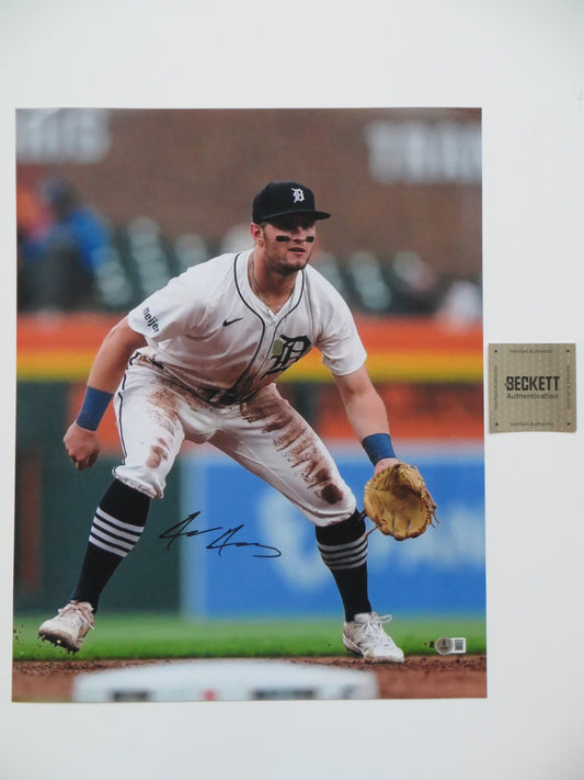 JACE JUNG DETROIT TIGERS SIGNED 16x20 PHOTO Texas Tech BAS COA