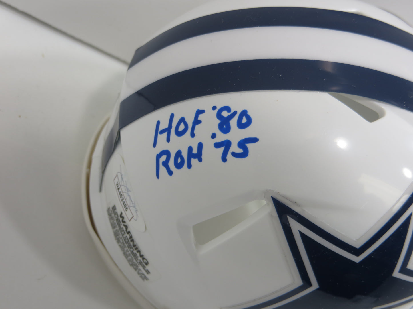 BOB LILLY SIGNED DALLAS COWBOYS RIDDELL MINI Alt HELMET w/3 INSCs JSA COA