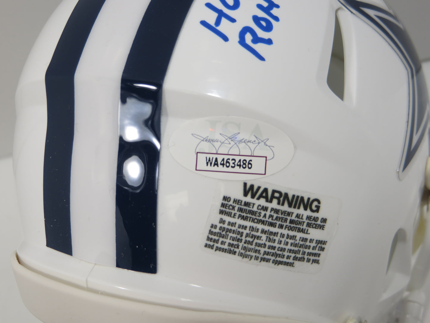 BOB LILLY SIGNED DALLAS COWBOYS RIDDELL MINI Alt HELMET w/3 INSCs JSA COA