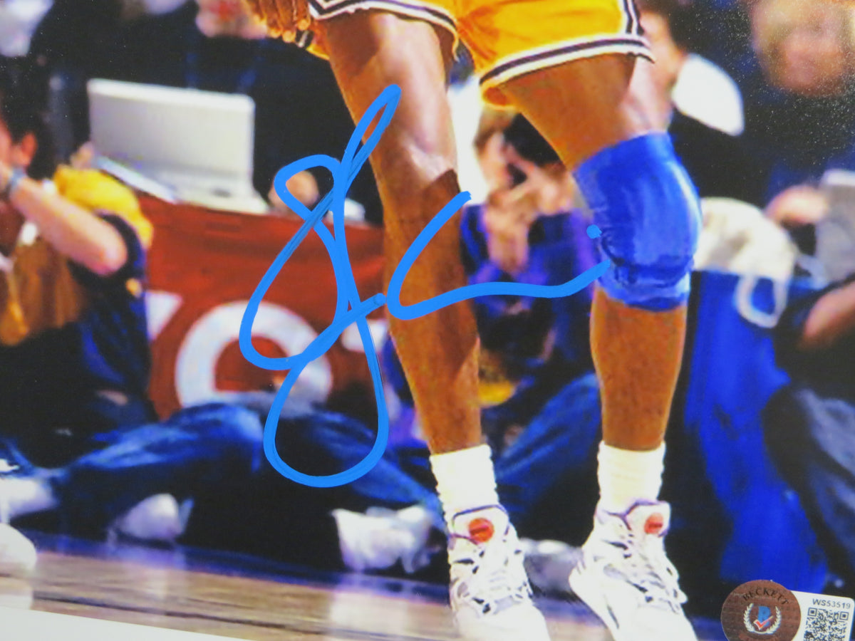 SAM PERKINS LA LAKERS SIGNED 8x10 PHOTO w/Big Smooth BAS