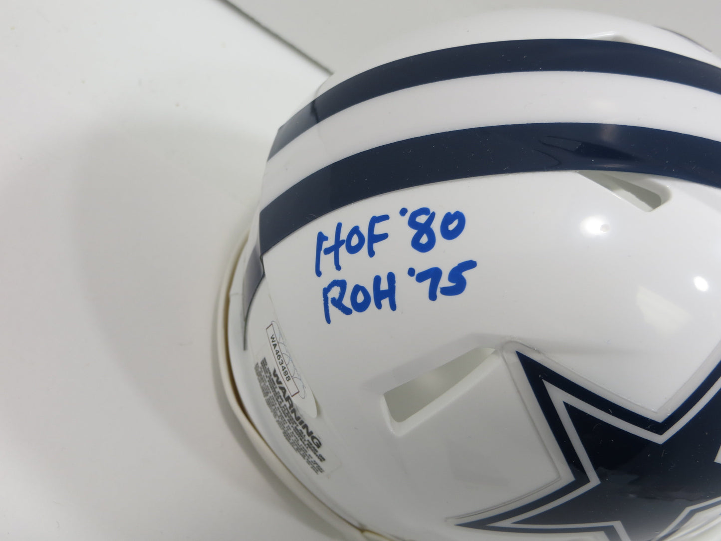 BOB LILLY SIGNED DALLAS COWBOYS RIDDELL MINI Alt HELMET w/3 INSCs JSA COA