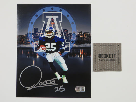 RAGHIB "ROCKET" ISMAIL Toronto Argonauts Skyline SIGNED 8x10 PHOTO BAS COA