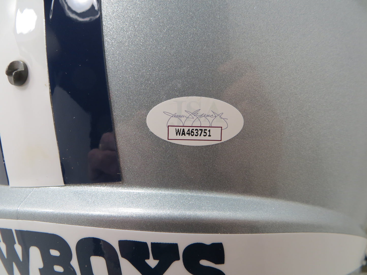 BOB LILLY SIGNED DALLAS COWBOYS RIDDELL FULL SIZE HELMET w/6 INSCs JSA COA