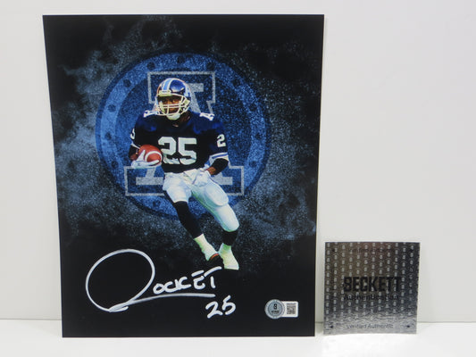 RAGHIB ROCKET ISMAIL TORONTO ARGONAUTS SIGNED 8x10 PHOTO LOGO BAS
