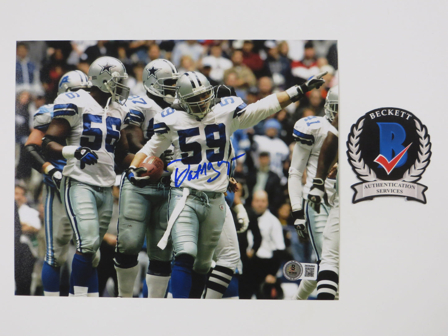 DAT NGUYEN DALLAS COWBOYS SIGNED 8x10 PHOTO Texas A&M COWBOYS BALL BAS