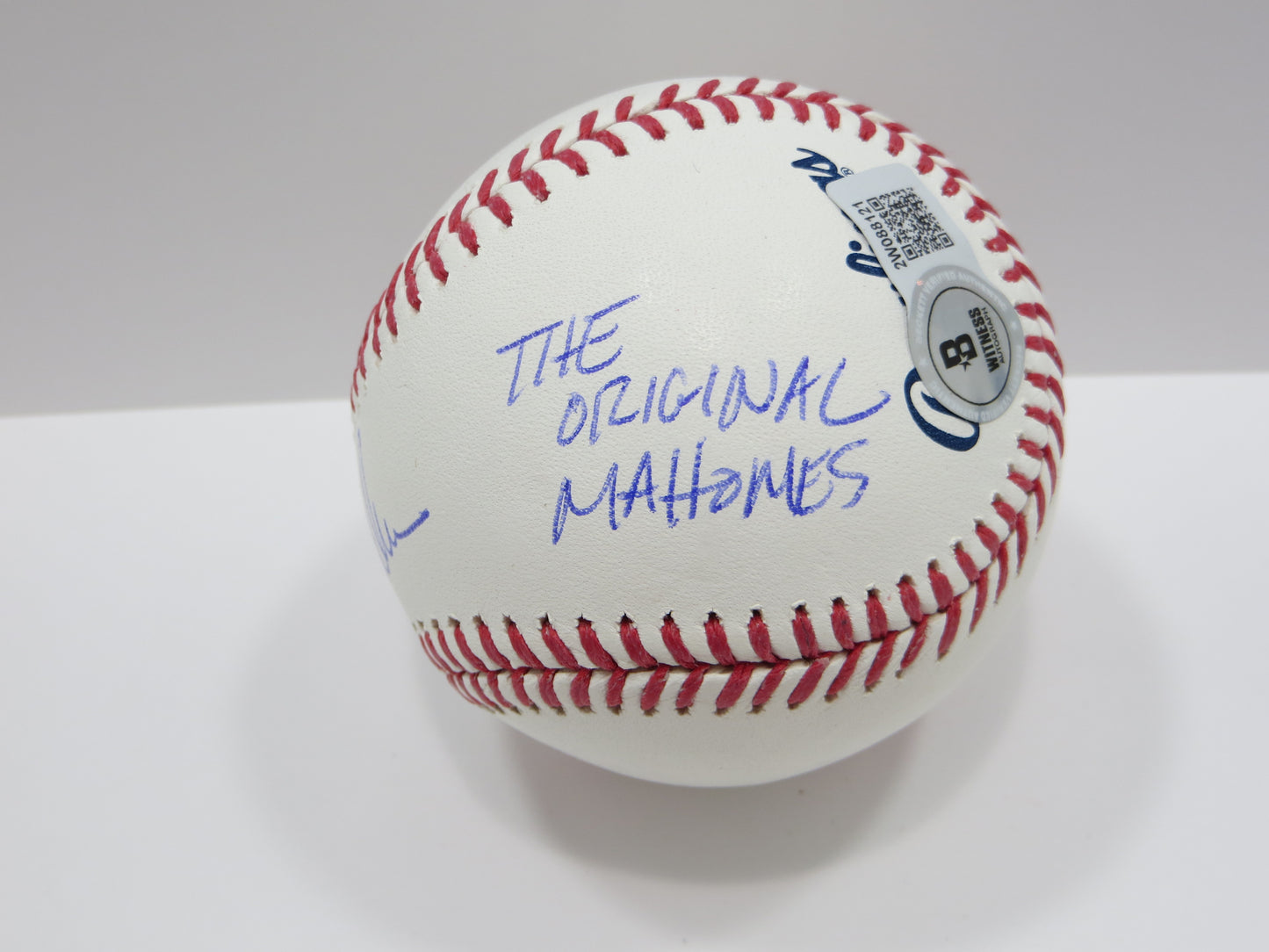 PAT PATRICK MAHOMES SR SIGNED OML BASEBALL Twins w/MVP THE ORIGINAL BAS