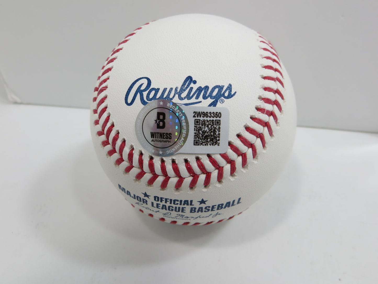 SEBASTIAN WALCOTT TEXAS RANGERS DUAL SIGNED FULL SIGNATURE OML BASEBALL BAS