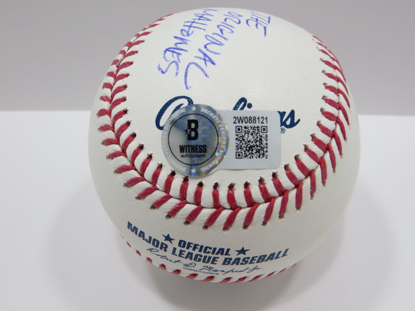 PAT PATRICK MAHOMES SR SIGNED OML BASEBALL Twins w/MVP THE ORIGINAL BAS