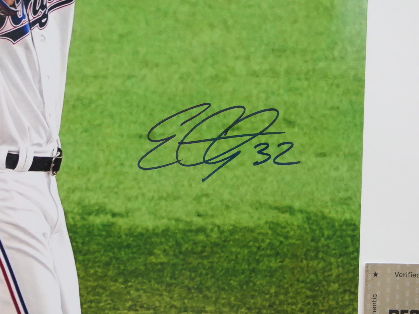 EVAN CARTER TEXAS RANGERS SIGNED 16x20 PHOTO Jesus Won BAS COA
