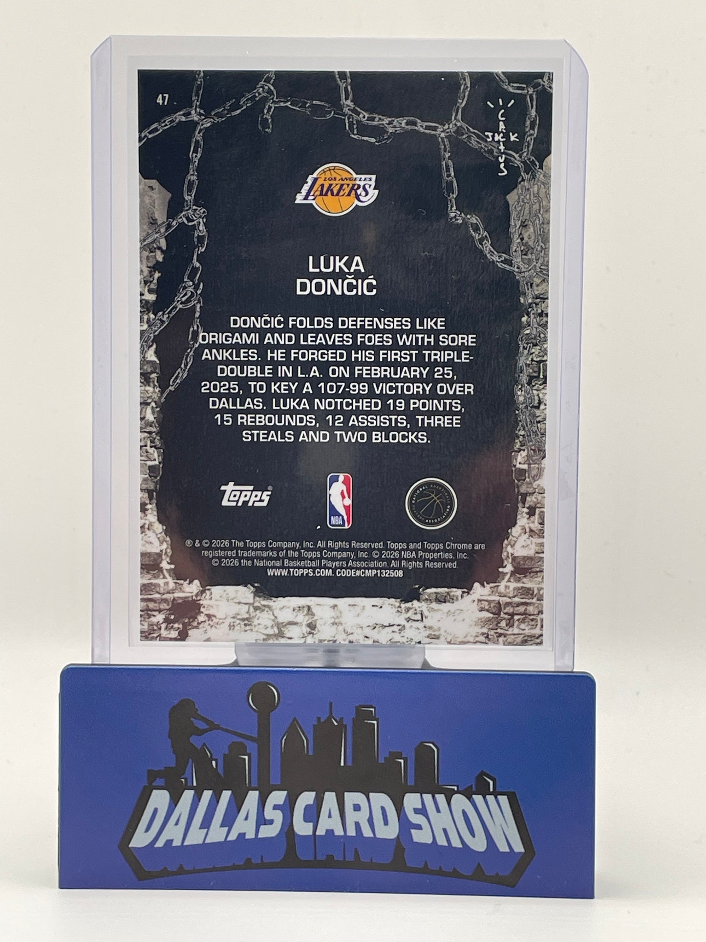 2025-26 Topps Chrome Cactus Jack #47 Luka Doncic Aqua Shimmer /199