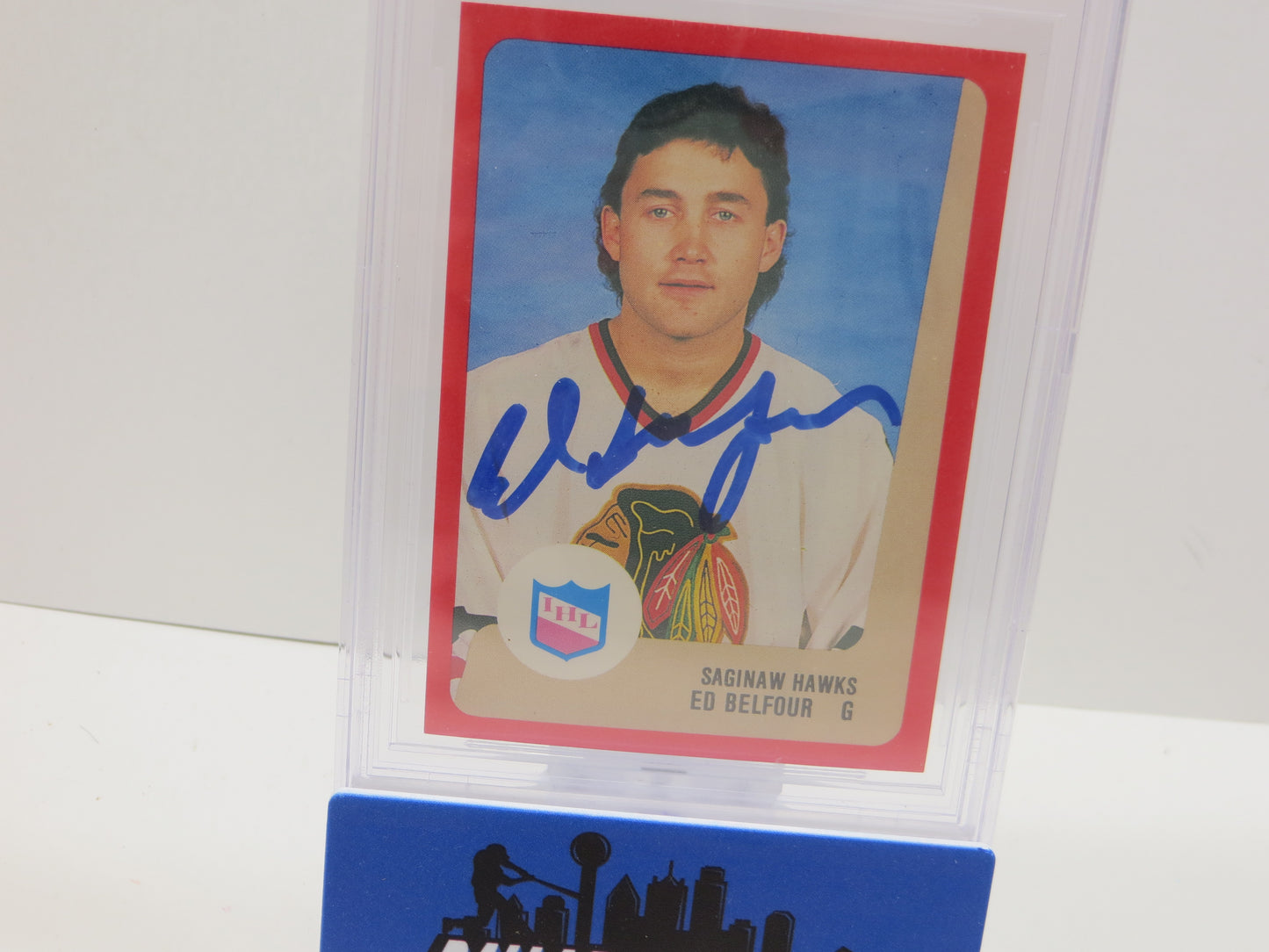 ED BELFOUR SIGNED 1988-89 ProCards IHL #95 BAS BGS Slab AUTO 10 Blackhawks