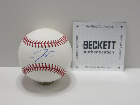 JAMES WOOD WASHINGTON NATIOANLS SIGNED OFFICIAL MAJOR LEAGUE OML BASEBALL BAS