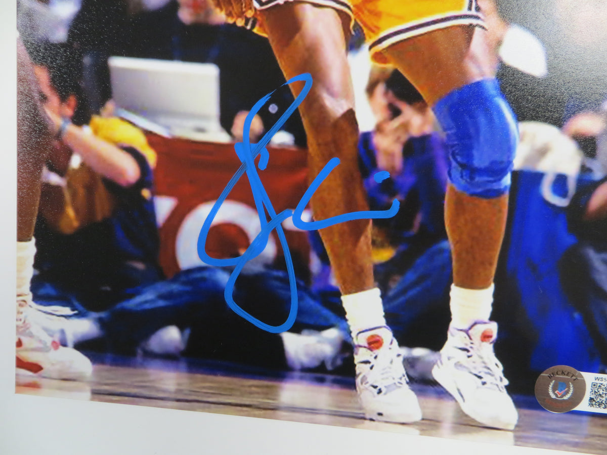 SAM PERKINS LA LAKERS SIGNED 8x10 PHOTO w/Big Smooth BAS
