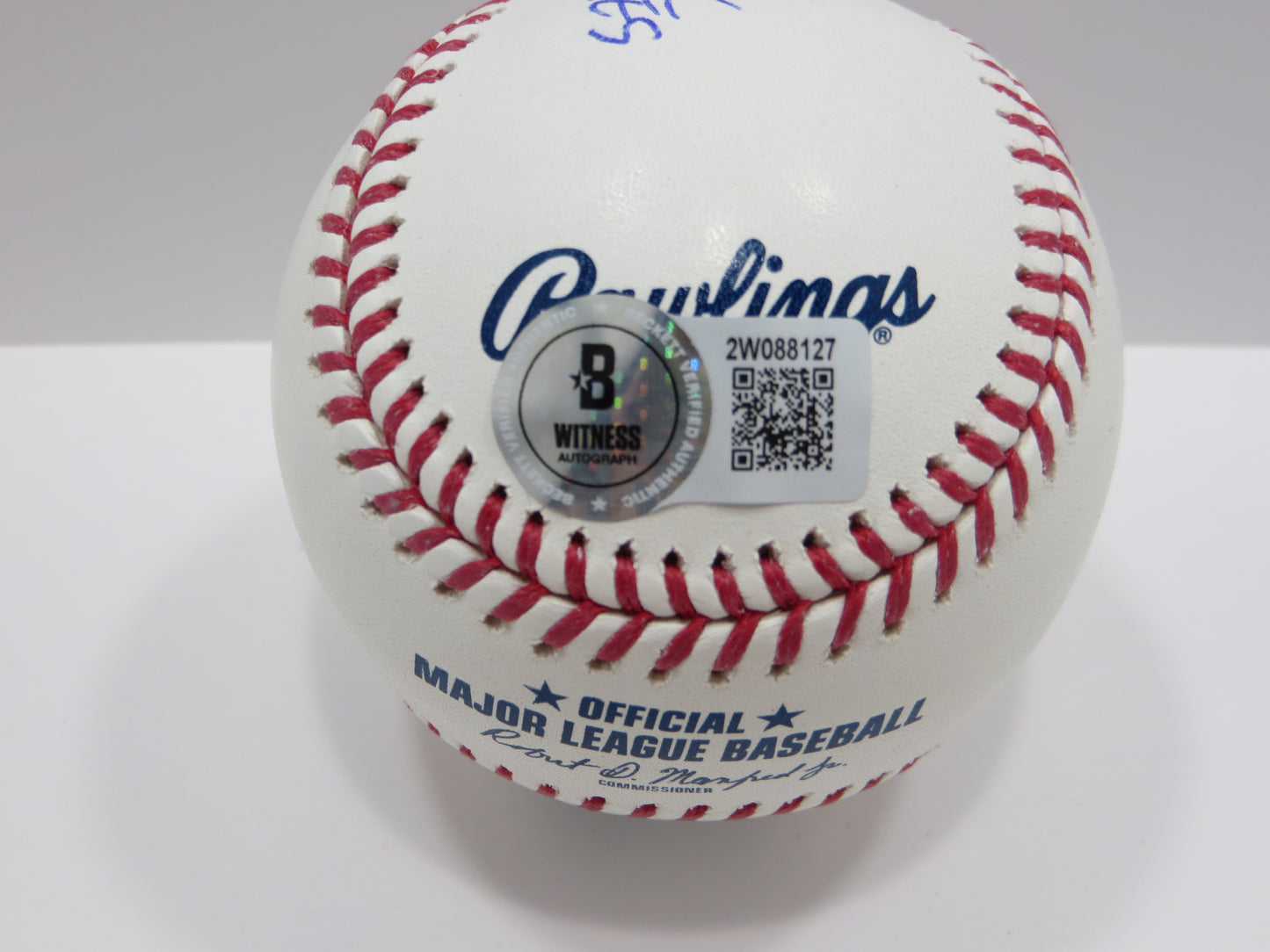 PAT PATRICK MAHOMES SR SIGNED OML BASEBALL Twins w/MVP THE ORIGINAL BAS