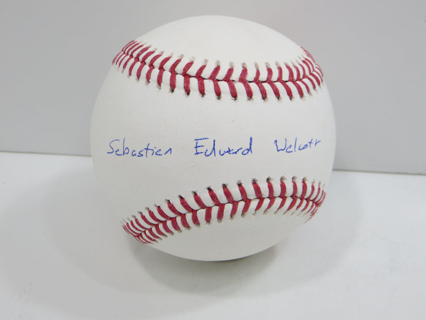 SEBASTIAN WALCOTT TEXAS RANGERS SIGNED FULL NAME SIGNATURE OML BASEBALL BAS