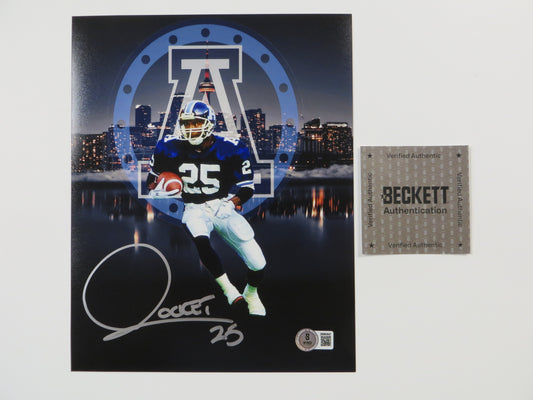 RAGHIB "ROCKET" ISMAIL Toronto Argonauts Skyline SIGNED 8x10 PHOTO BAS COA