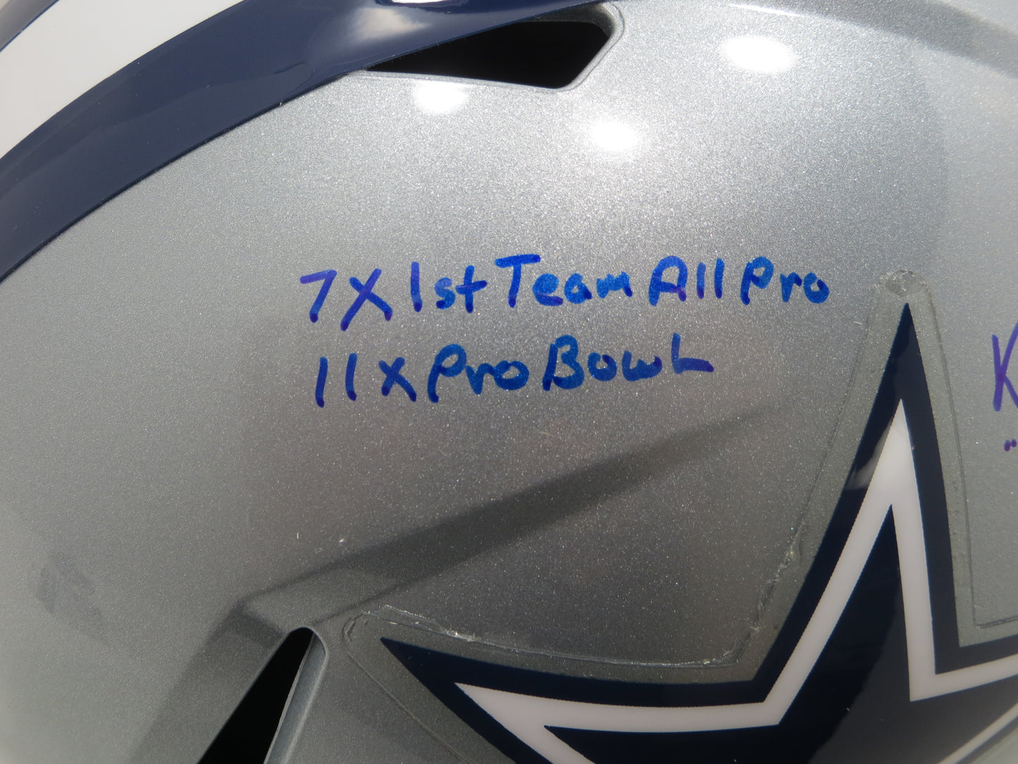 BOB LILLY SIGNED DALLAS COWBOYS RIDDELL FULL SIZE HELMET w/6 INSCs JSA COA