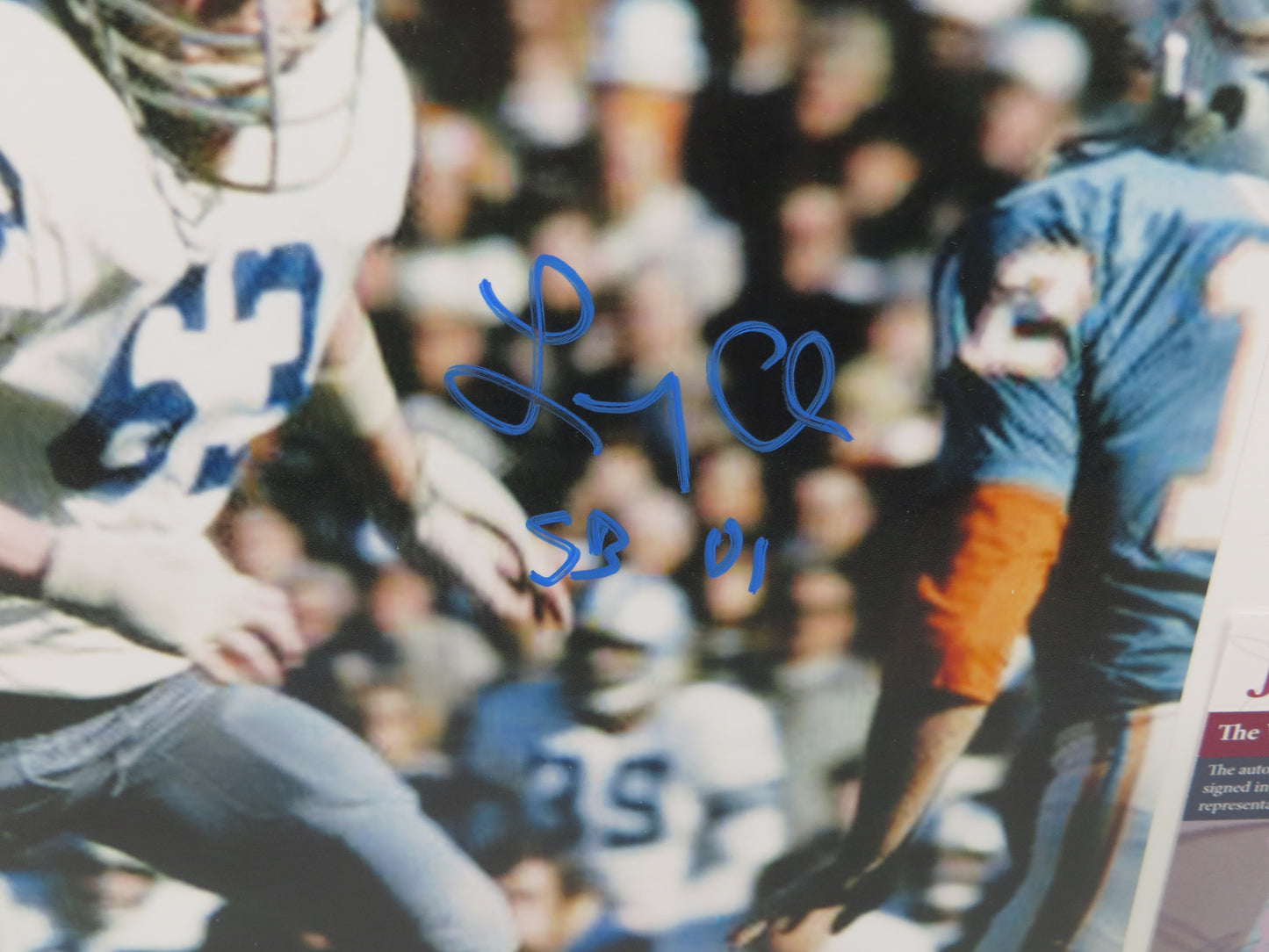 LARRY COLE Dallas Cowboys SIGNED 8x10 PHOTO w/SB VI JSA COA