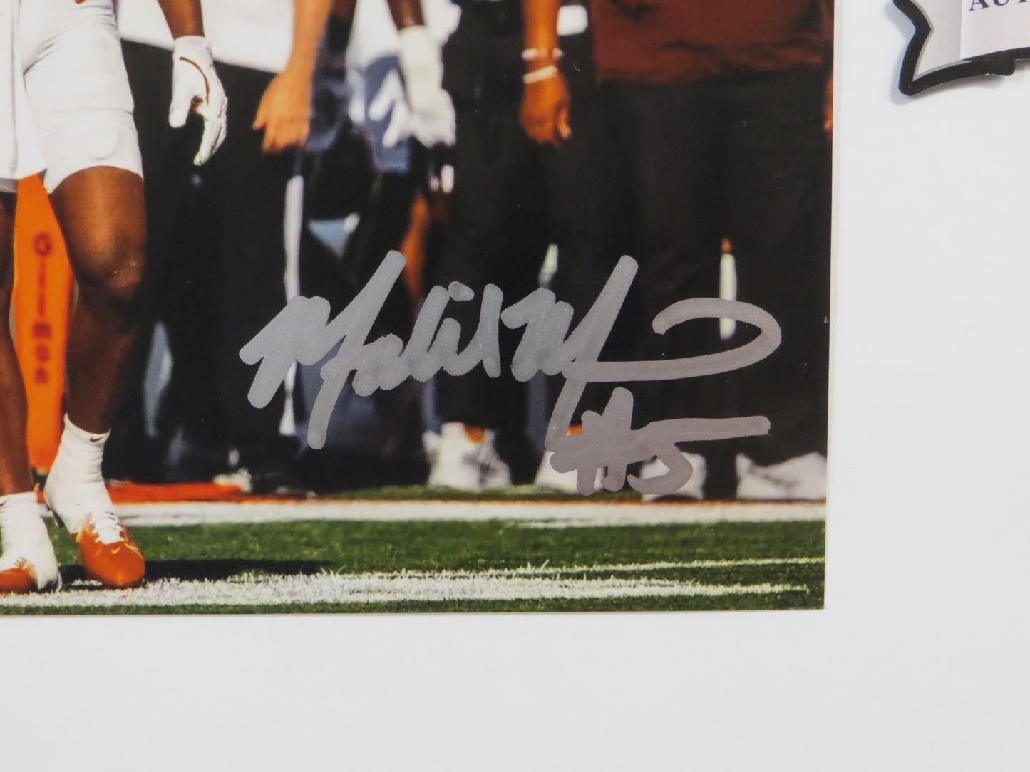 MALIK MUHAMMAD Texas Longhorns Burnt Orange Jersey SIGNED 8x10 PHOTO BAS COA
