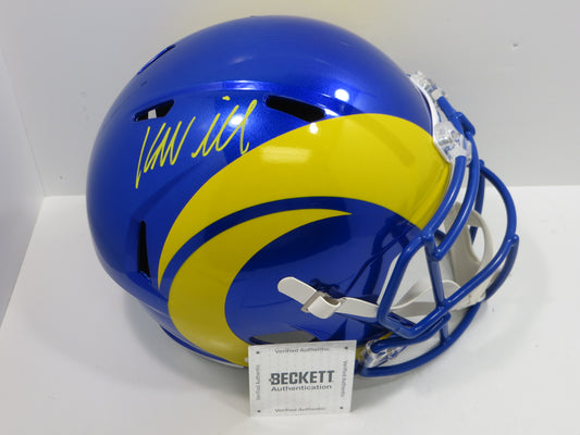 KYREN WILLIAMS LA LOS ANGELES RAMS SIGNED SPEED FULL SIZE Helmet BAS COA