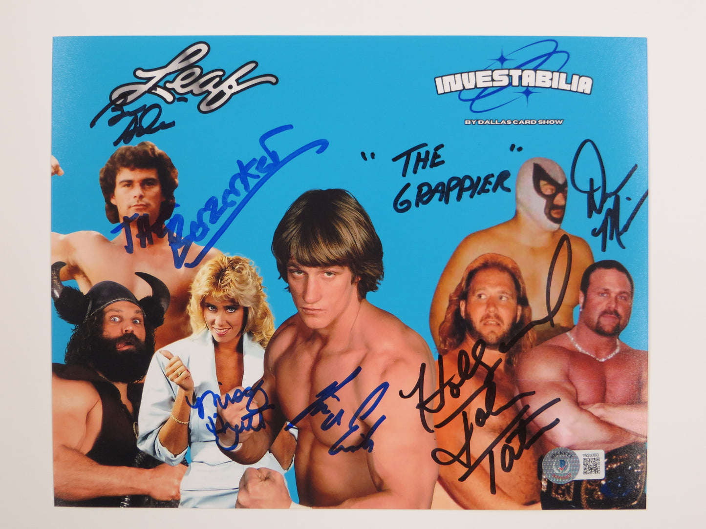 INVESTABILIA by the DALLAS CARD SHOW SIGNED 8x10 Blue PHOTO Von Erich +MORE BAS