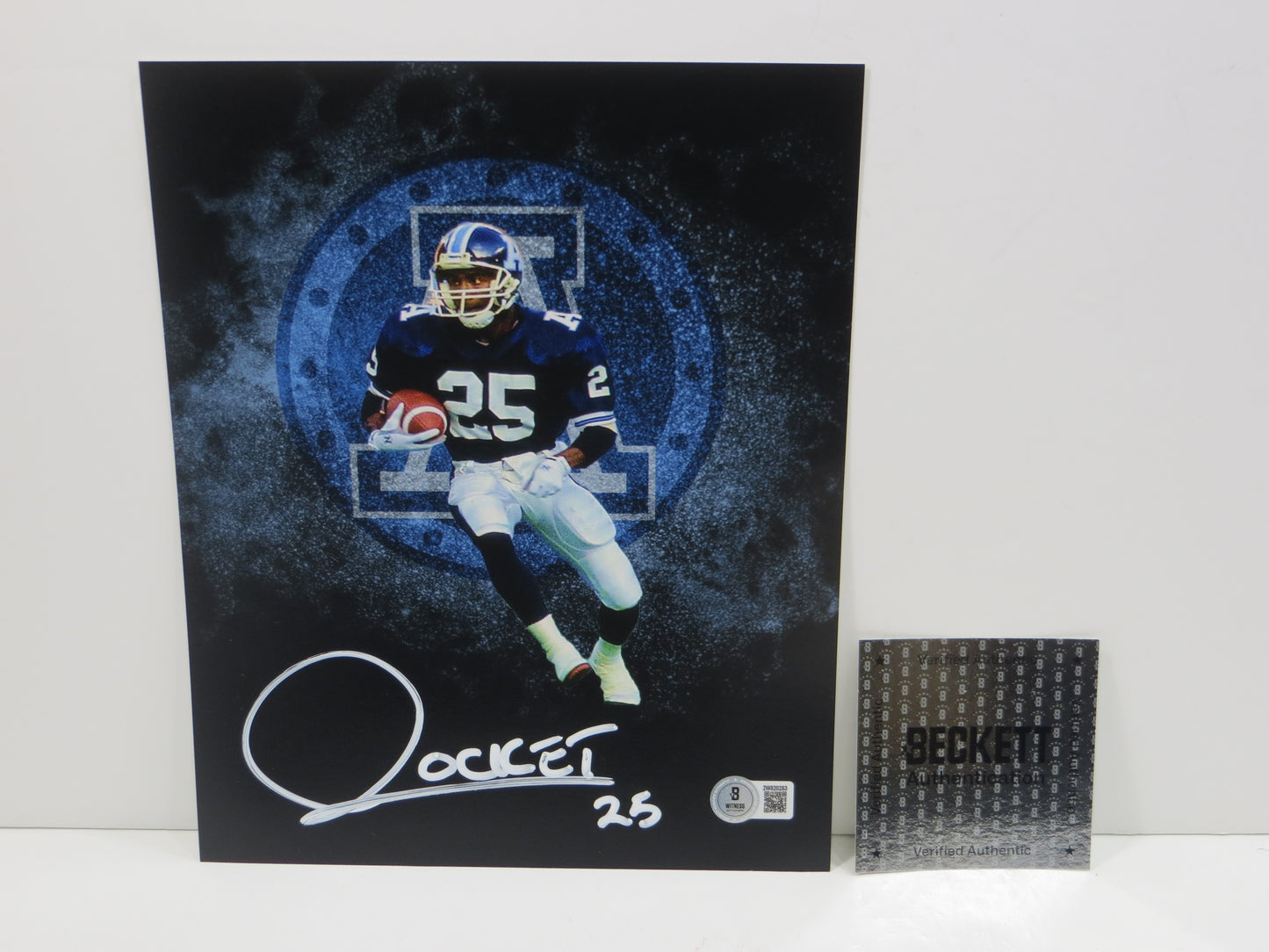 RAGHIB ROCKET ISMAIL TORONTO ARGONAUTS SIGNED 8x10 PHOTO LOGO BAS